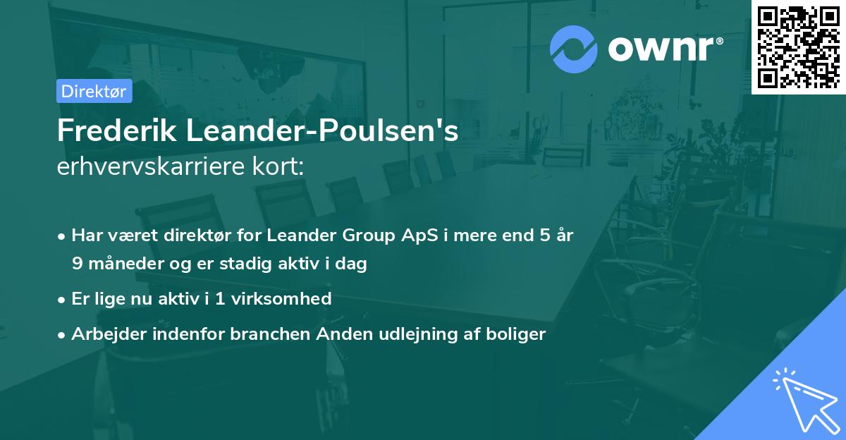 Frederik Leander-Poulsen's erhvervskarriere kort