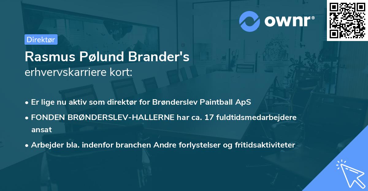 Rasmus Pølund Brander's erhvervskarriere kort