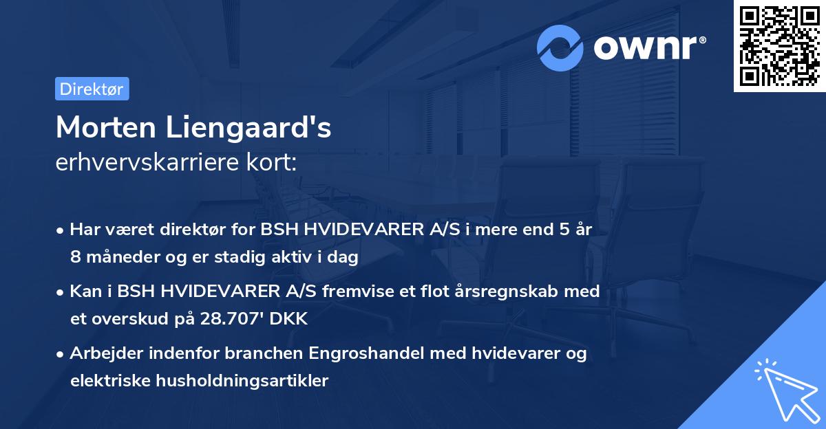 Morten Liengaard's erhvervskarriere kort