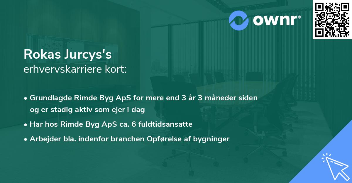 Rokas Jurcys's erhvervskarriere kort
