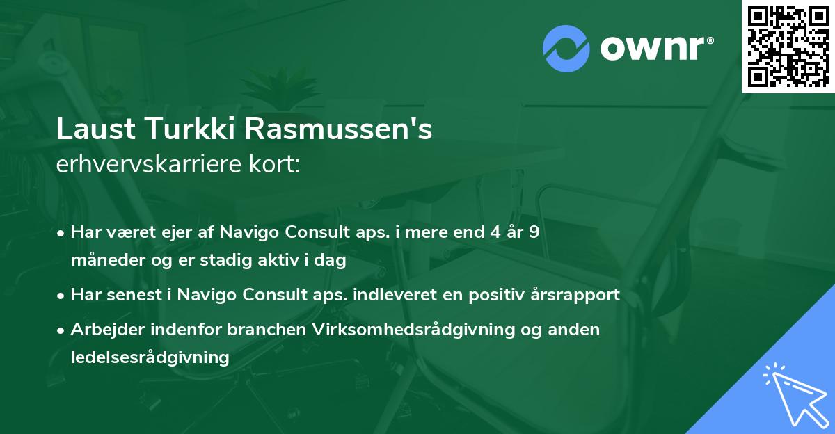 Laust Turkki Rasmussen's erhvervskarriere kort
