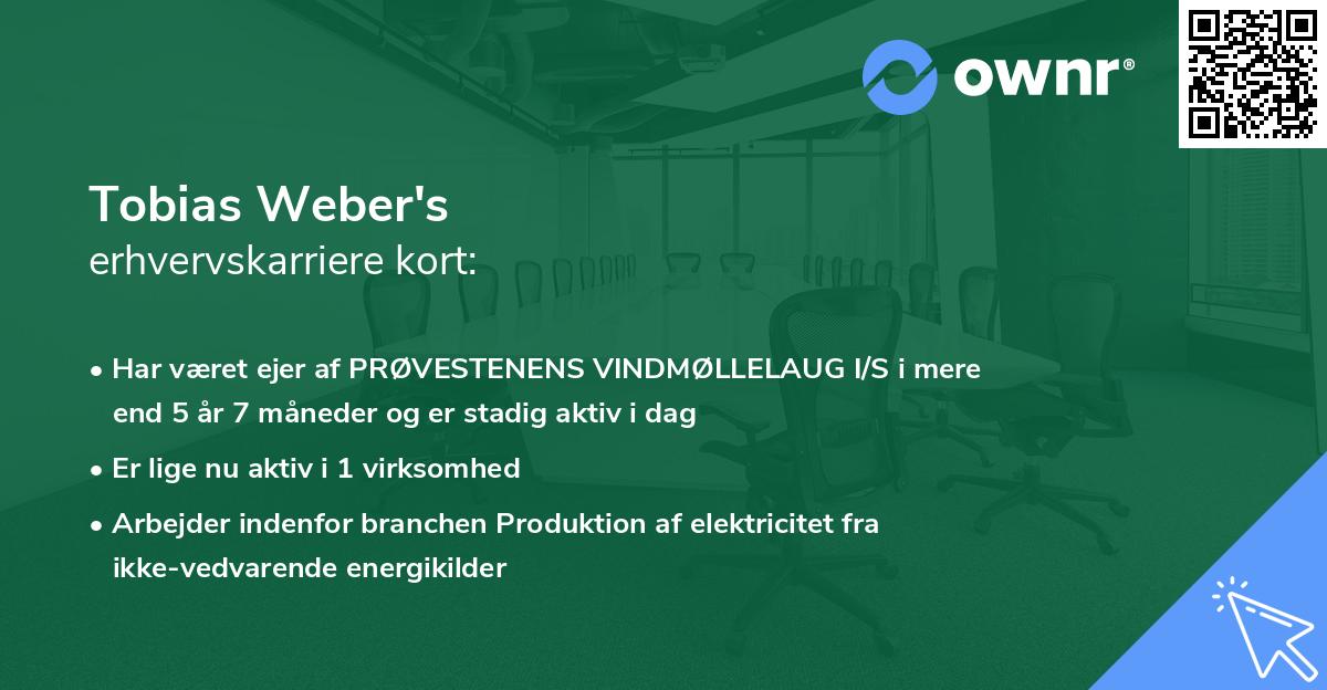 Tobias Weber's erhvervskarriere kort