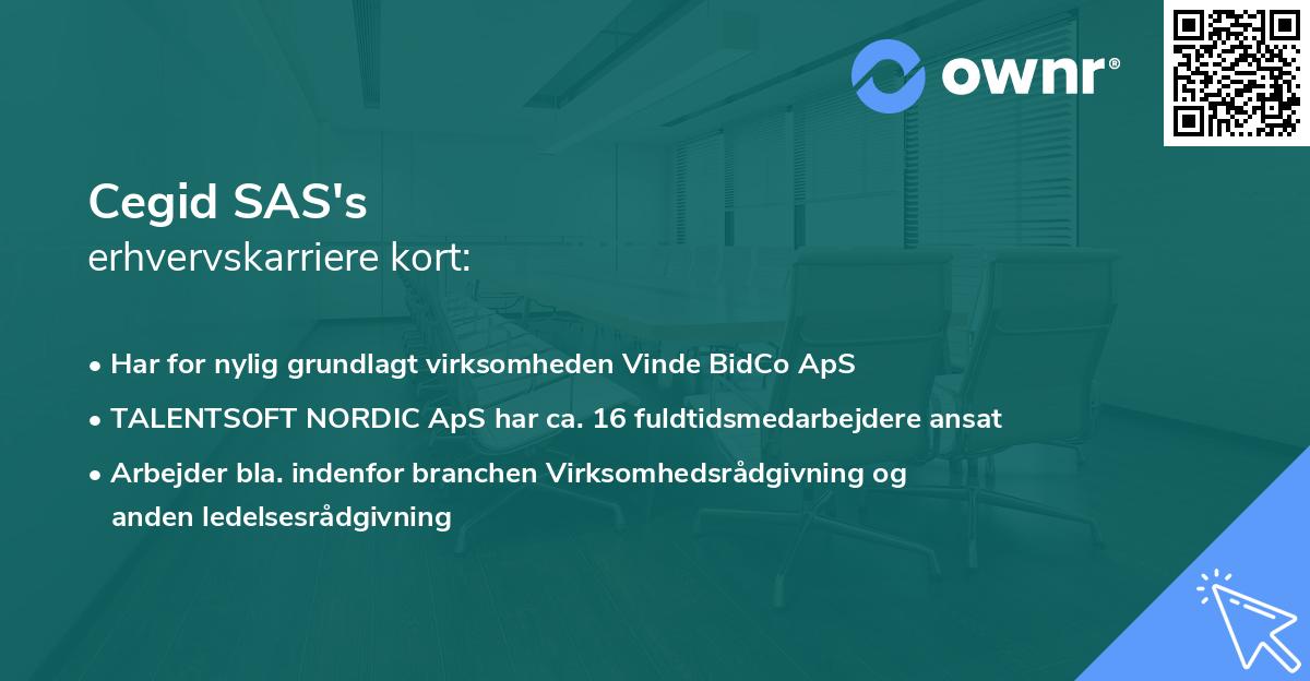 Cegid SAS's erhvervskarriere kort