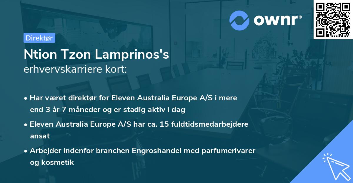 Ntion Tzon Lamprinos's erhvervskarriere kort