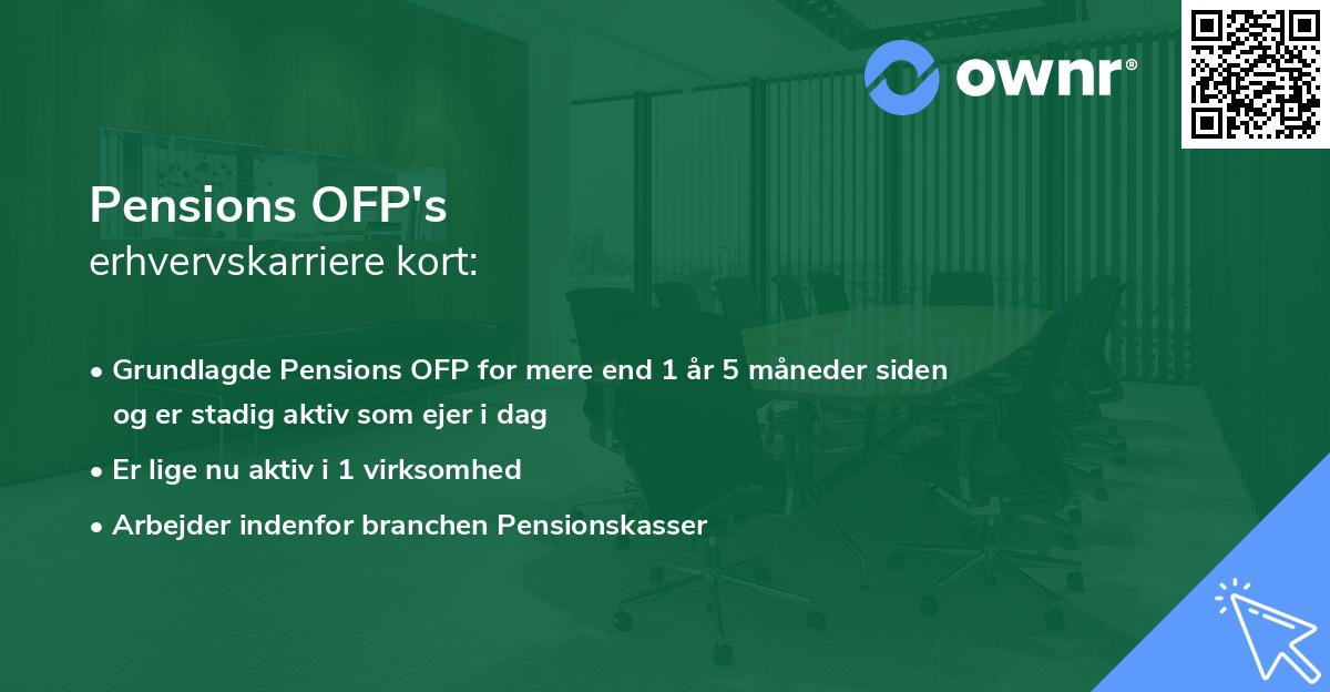 Pensions OFP's erhvervskarriere kort