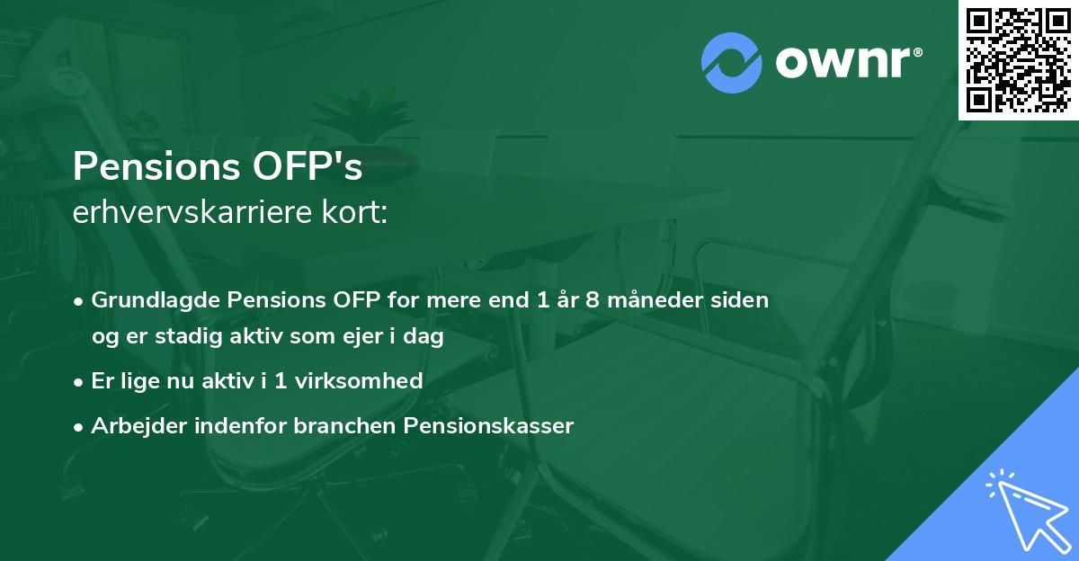 Pensions OFP's erhvervskarriere kort