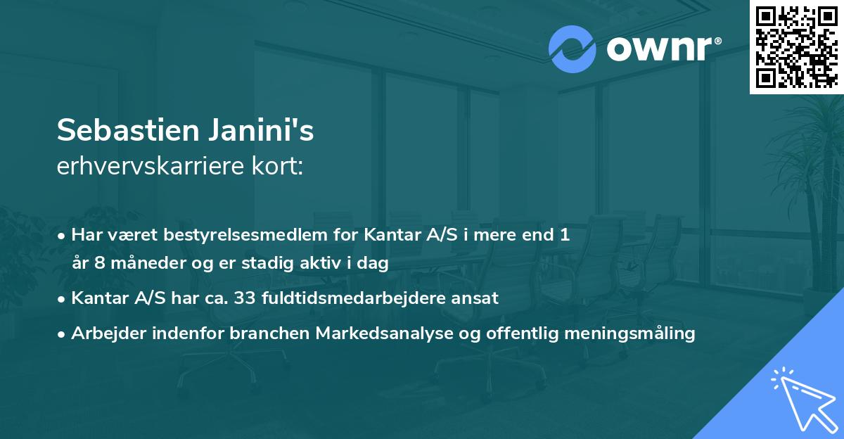 Sebastien Janini's erhvervskarriere kort