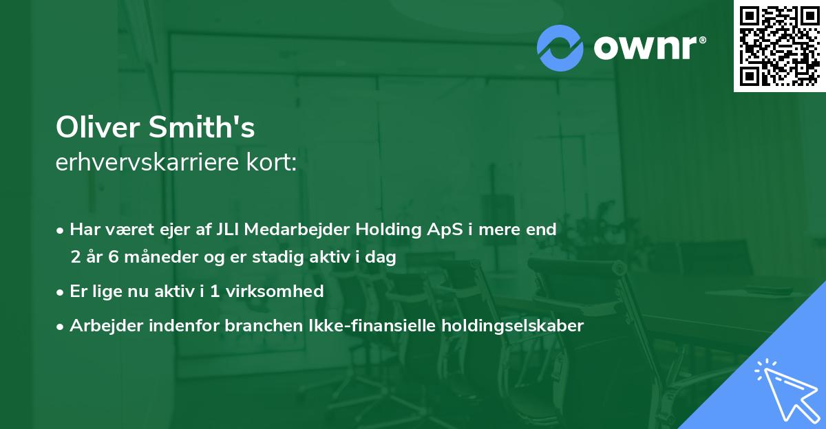 Oliver Smith's erhvervskarriere kort