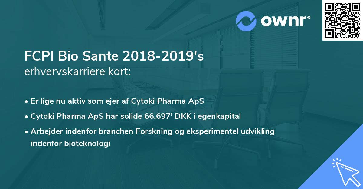 FCPI Bio Sante 2018-2019's erhvervskarriere kort