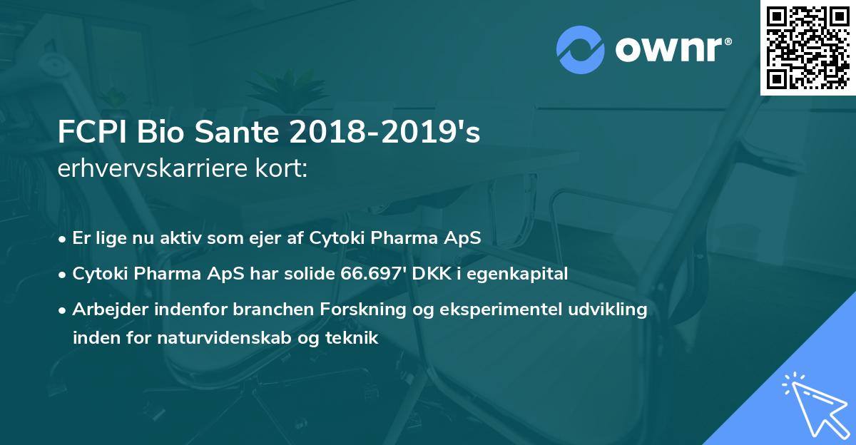 FCPI Bio Sante 2018-2019's erhvervskarriere kort