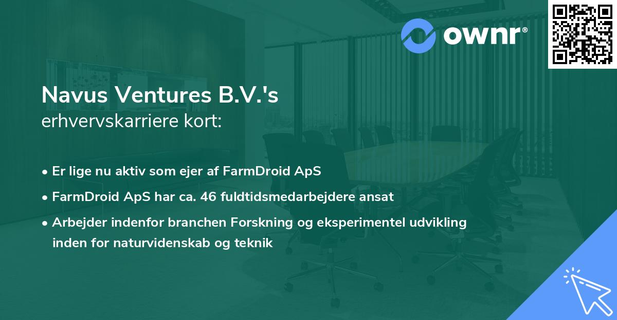 Navus Ventures B.V.'s erhvervskarriere kort