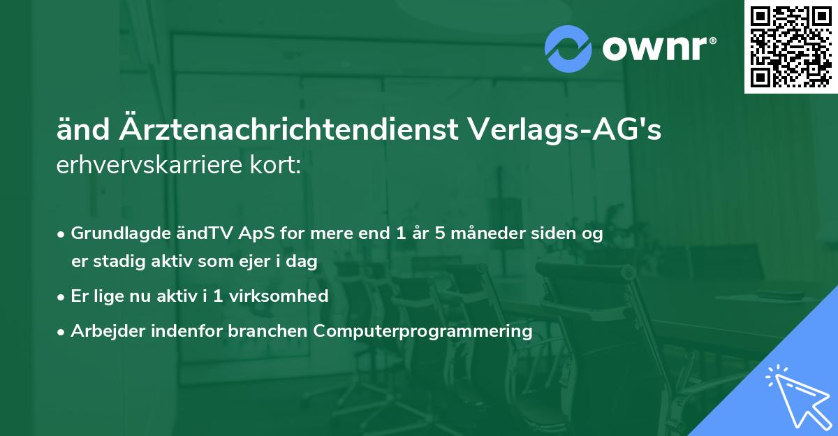 änd Ärztenachrichtendienst Verlags-AG's erhvervskarriere kort