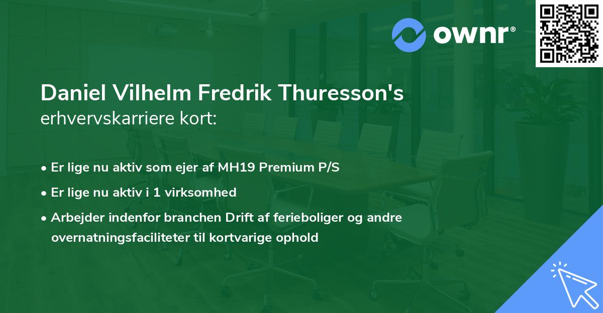 Daniel Vilhelm Fredrik Thuresson's erhvervskarriere kort