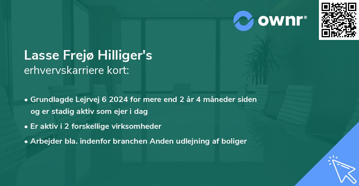 Lasse Frejø Hilliger's erhvervskarriere kort