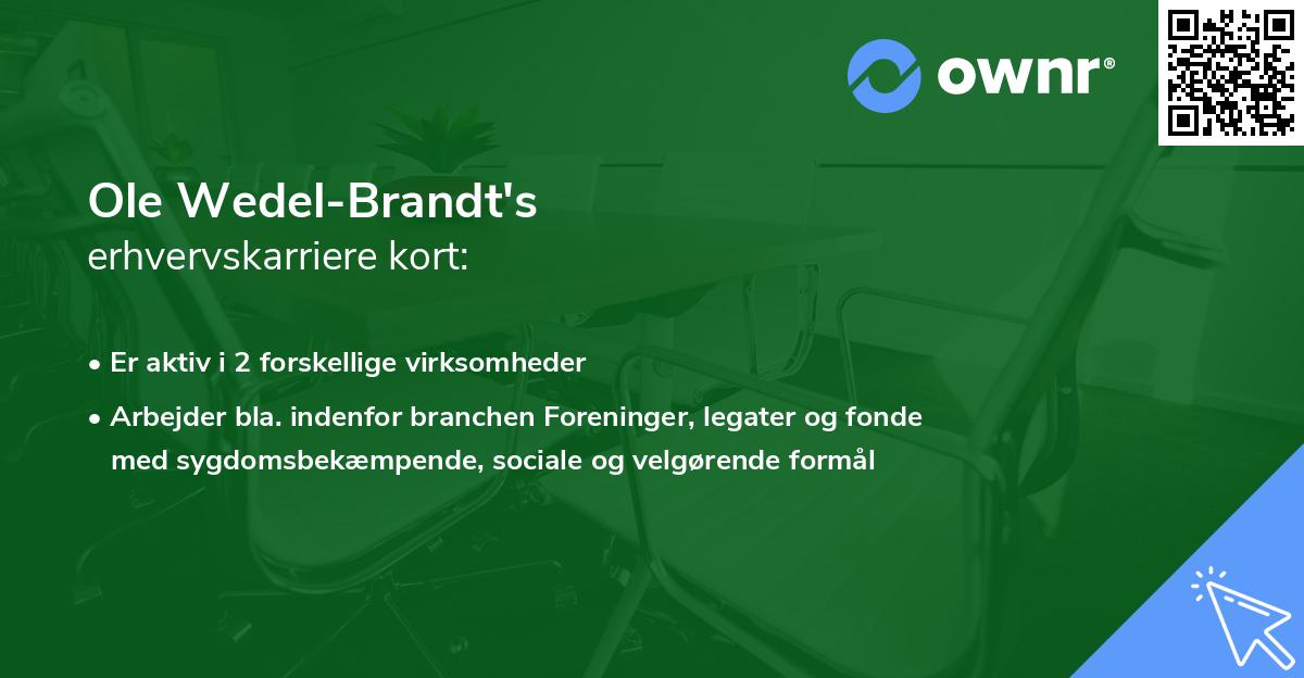 Ole Wedel-Brandt's erhvervskarriere kort