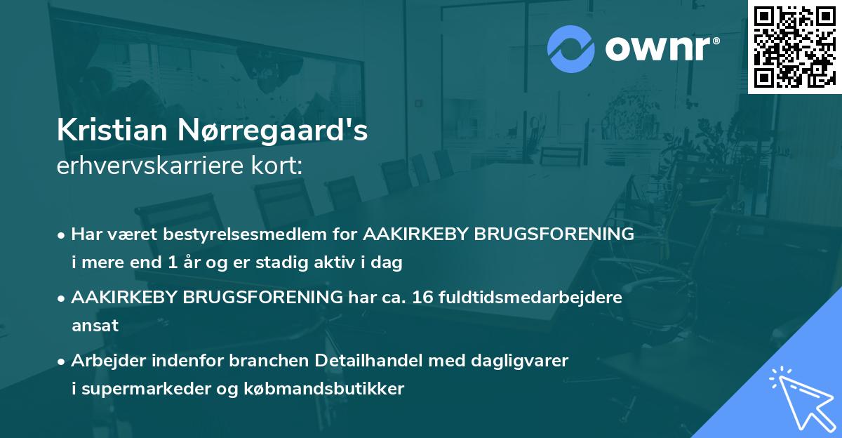 Kristian Nørregaard's erhvervskarriere kort