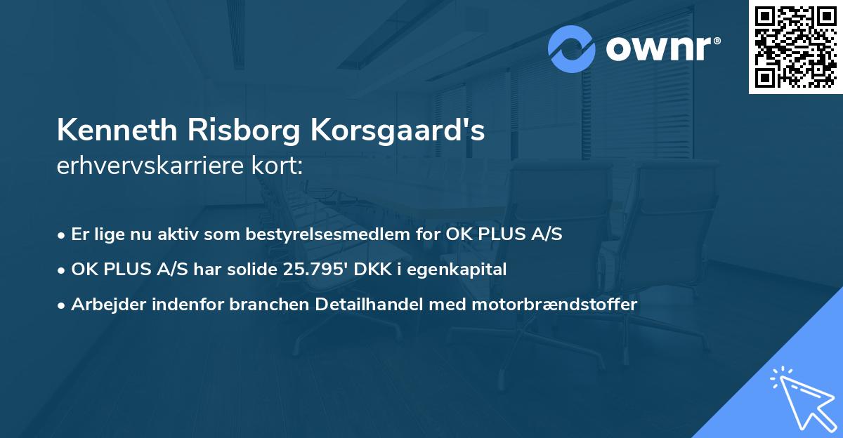 Kenneth Risborg Korsgaard's erhvervskarriere kort