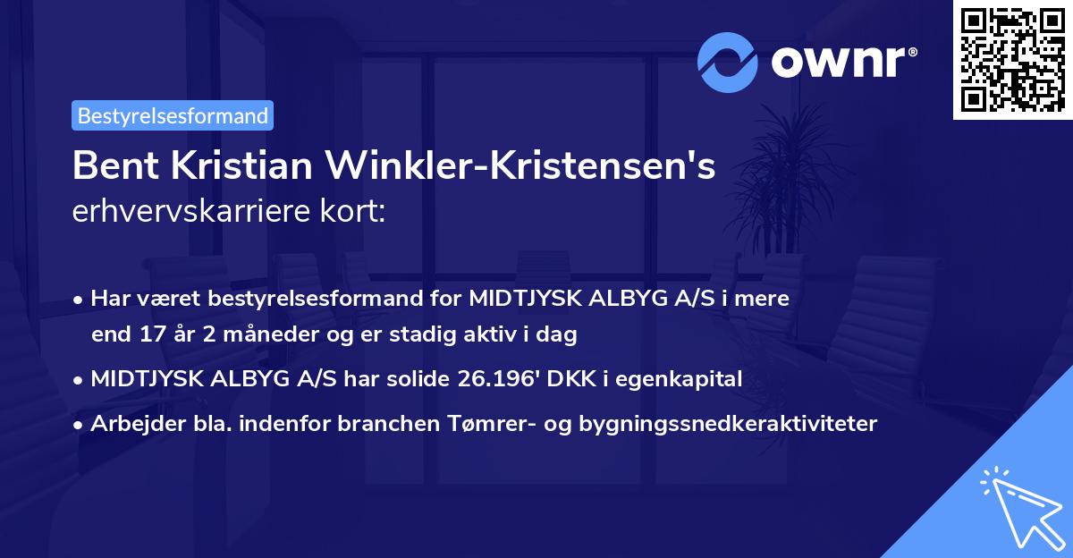 Bent Kristian Winkler-Kristensen's erhvervskarriere kort