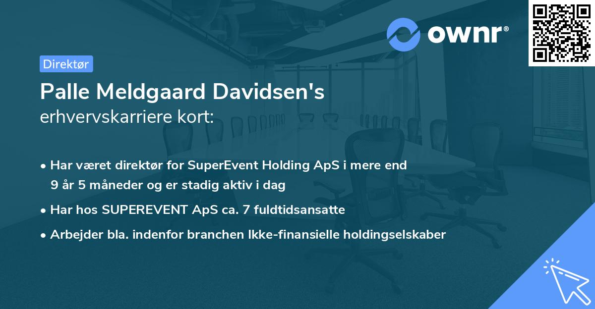 Palle Meldgaard Davidsen's erhvervskarriere kort