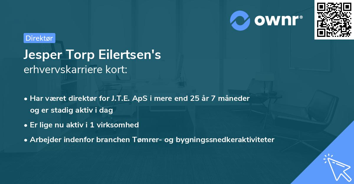 Jesper Torp Eilertsen's erhvervskarriere kort