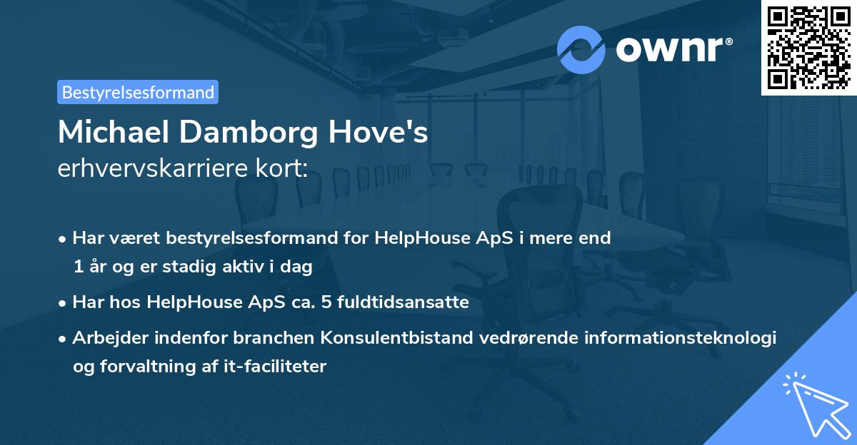 Michael Damborg Hove's erhvervskarriere kort