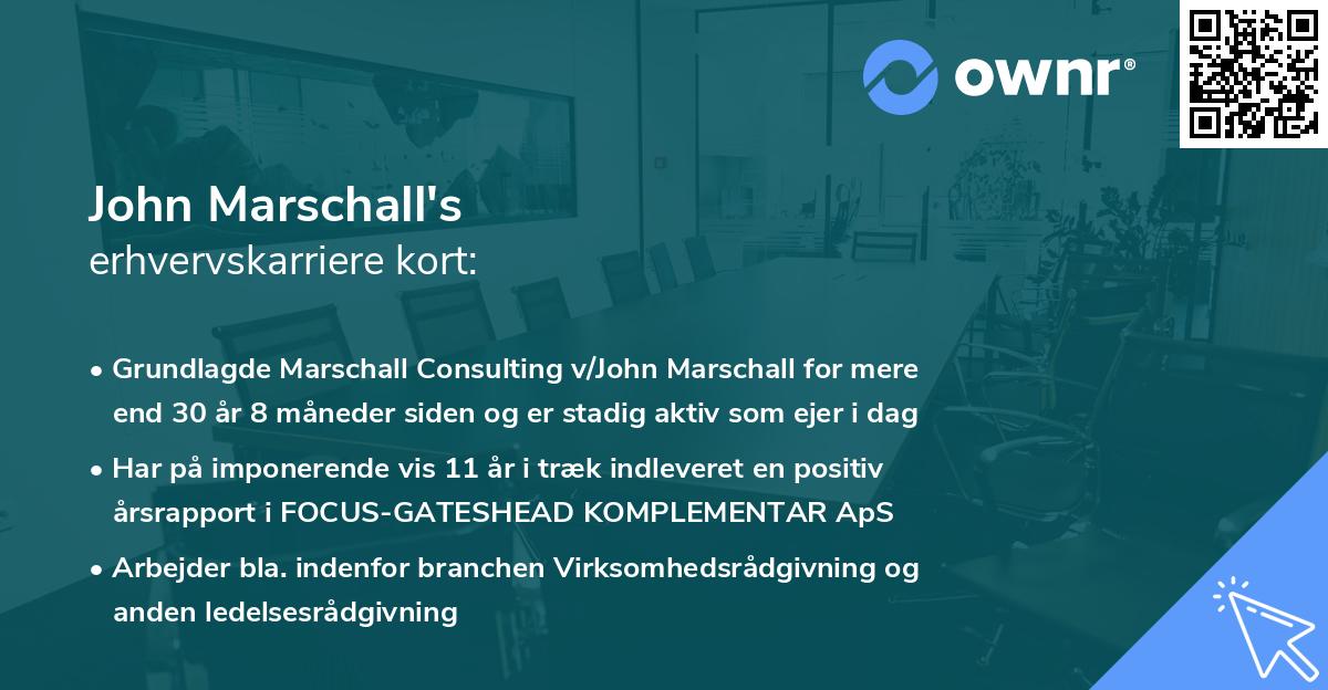 John Marschall's erhvervskarriere kort