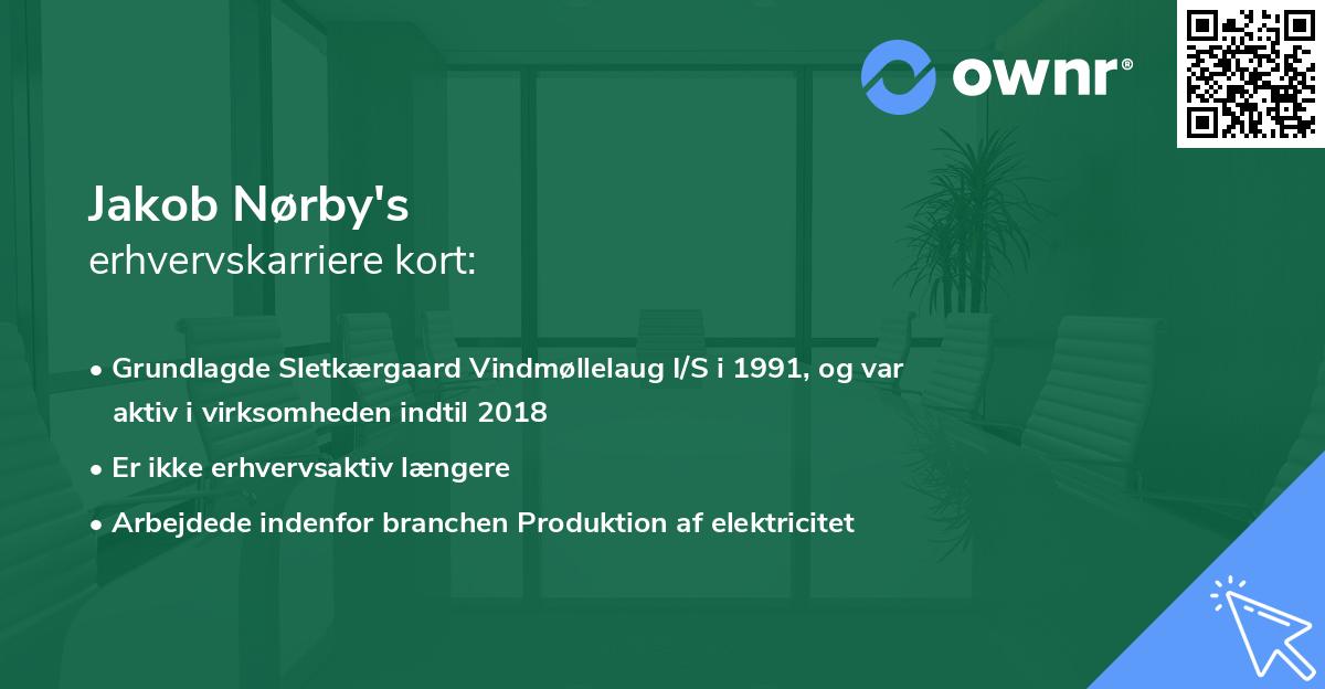 Jakob Nørby's erhvervskarriere kort