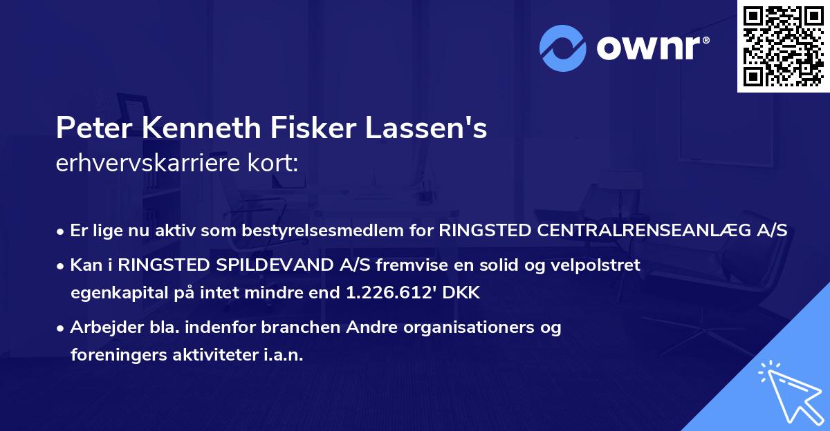 Peter Kenneth Fisker Lassen's erhvervskarriere kort