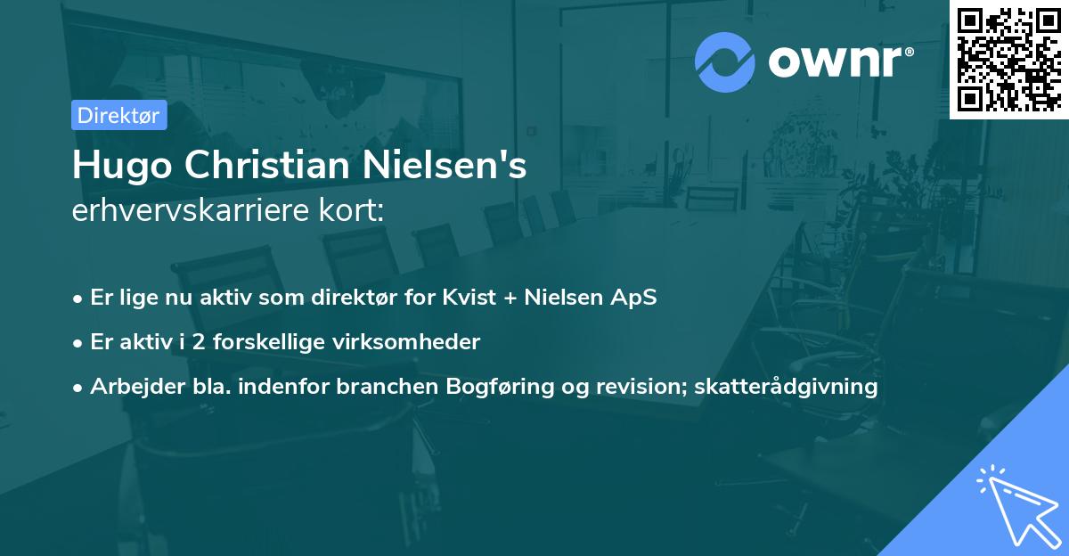 Hugo Christian Nielsen's erhvervskarriere kort