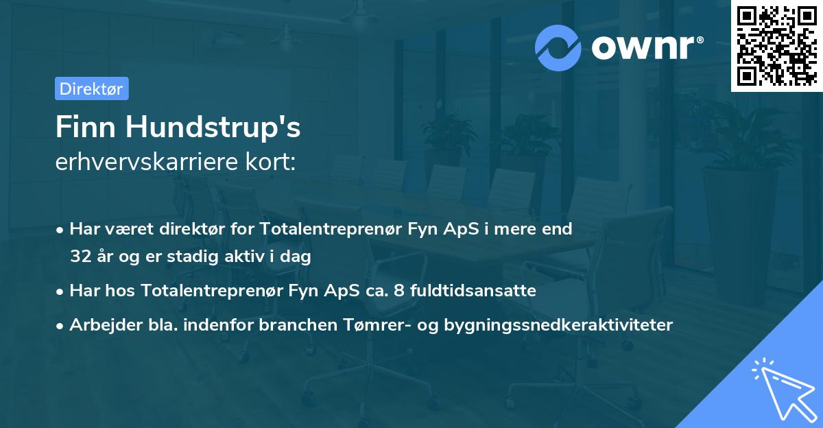 Finn Hundstrup's erhvervskarriere kort
