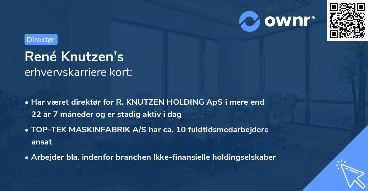 René Knutzen's erhvervskarriere kort