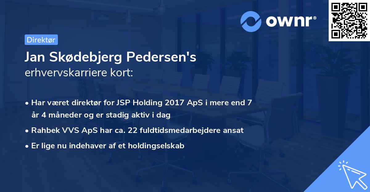 Jan Skødebjerg Pedersen's erhvervskarriere kort