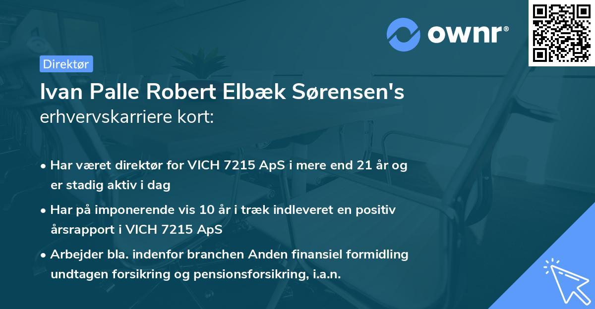 Ivan Palle Robert Elbæk Sørensen's erhvervskarriere kort