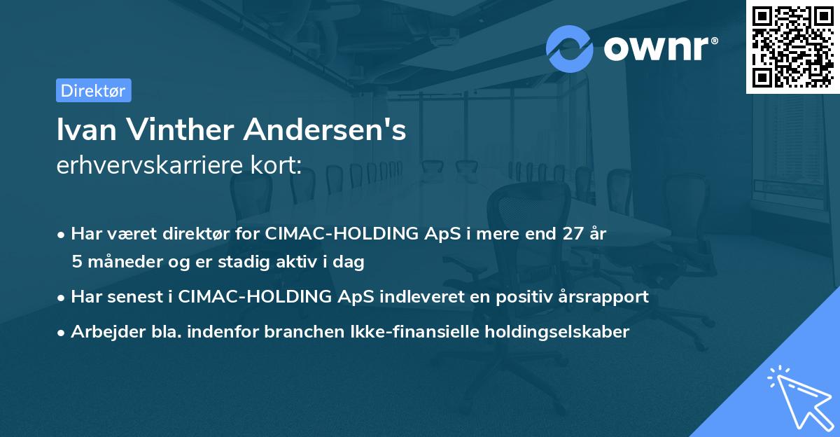 Ivan Vinther Andersen's erhvervskarriere kort