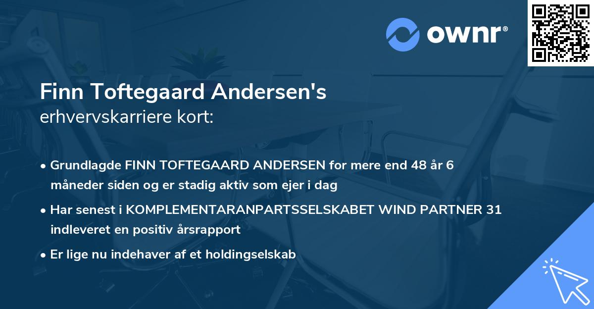 Finn Toftegaard Andersen's erhvervskarriere kort