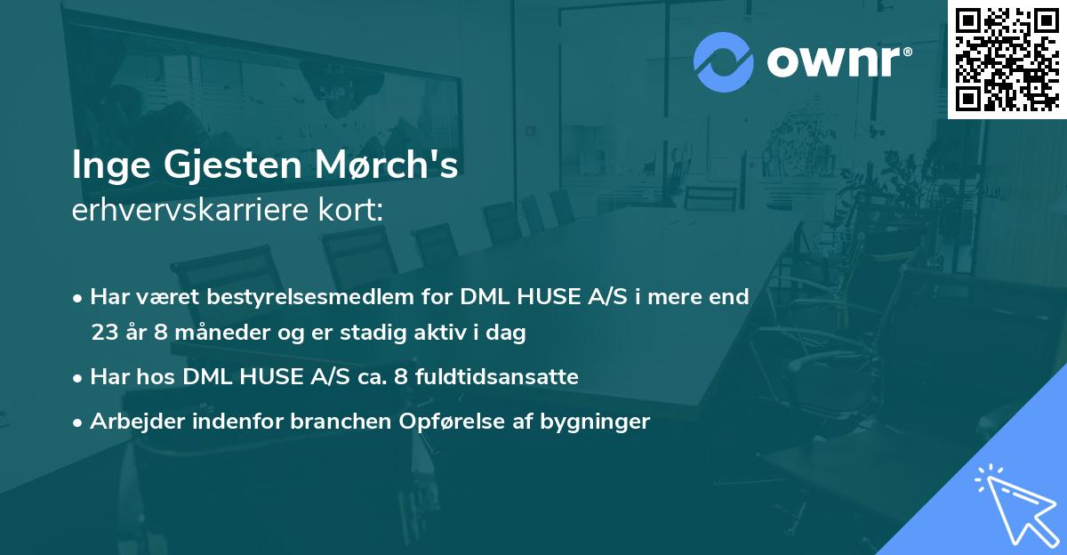 Inge Gjesten Mørch's erhvervskarriere kort