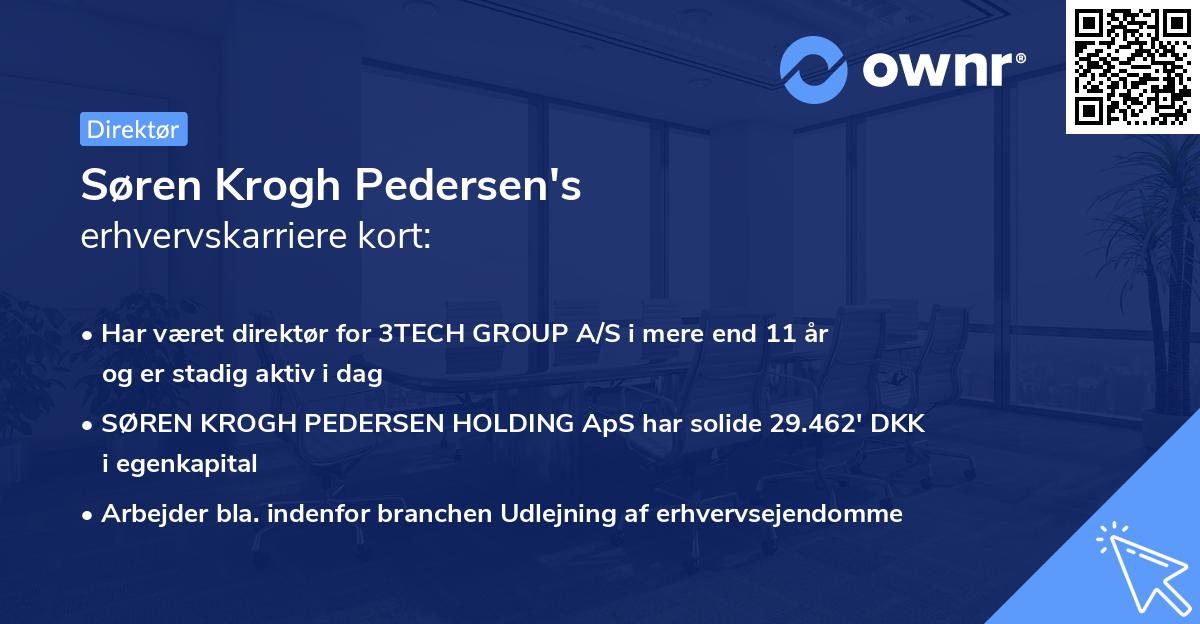 Søren Krogh Pedersen's erhvervskarriere kort