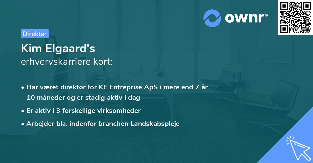 Kim Elgaard's erhvervskarriere kort