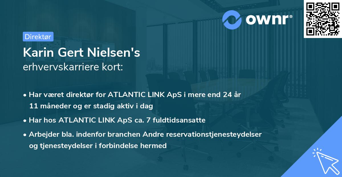 Karin Gert Nielsen's erhvervskarriere kort