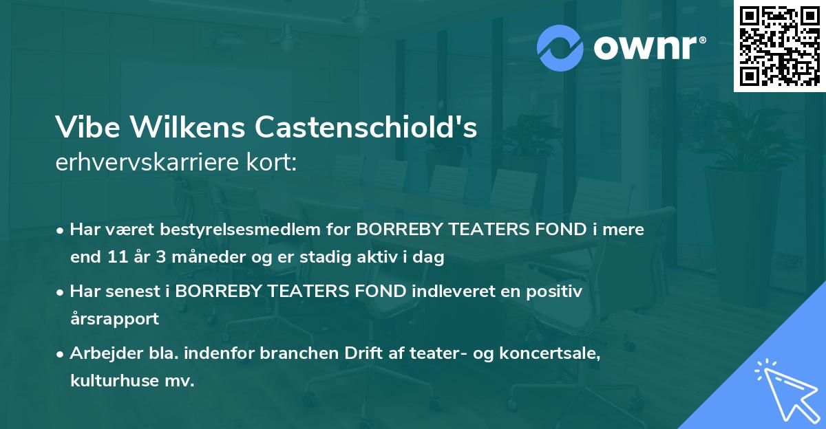 Vibe Wilkens Castenschiold's erhvervskarriere kort
