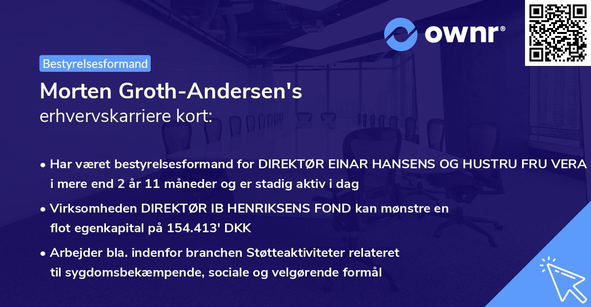 Morten Groth-Andersen's erhvervskarriere kort