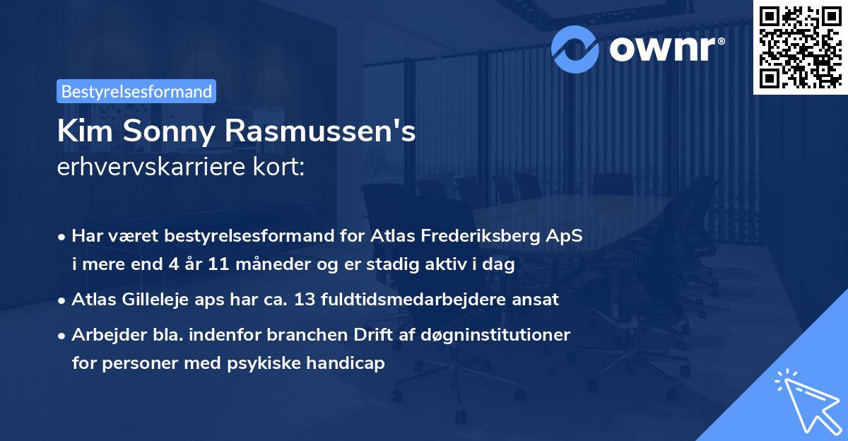 Kim Sonny Rasmussen's erhvervskarriere kort