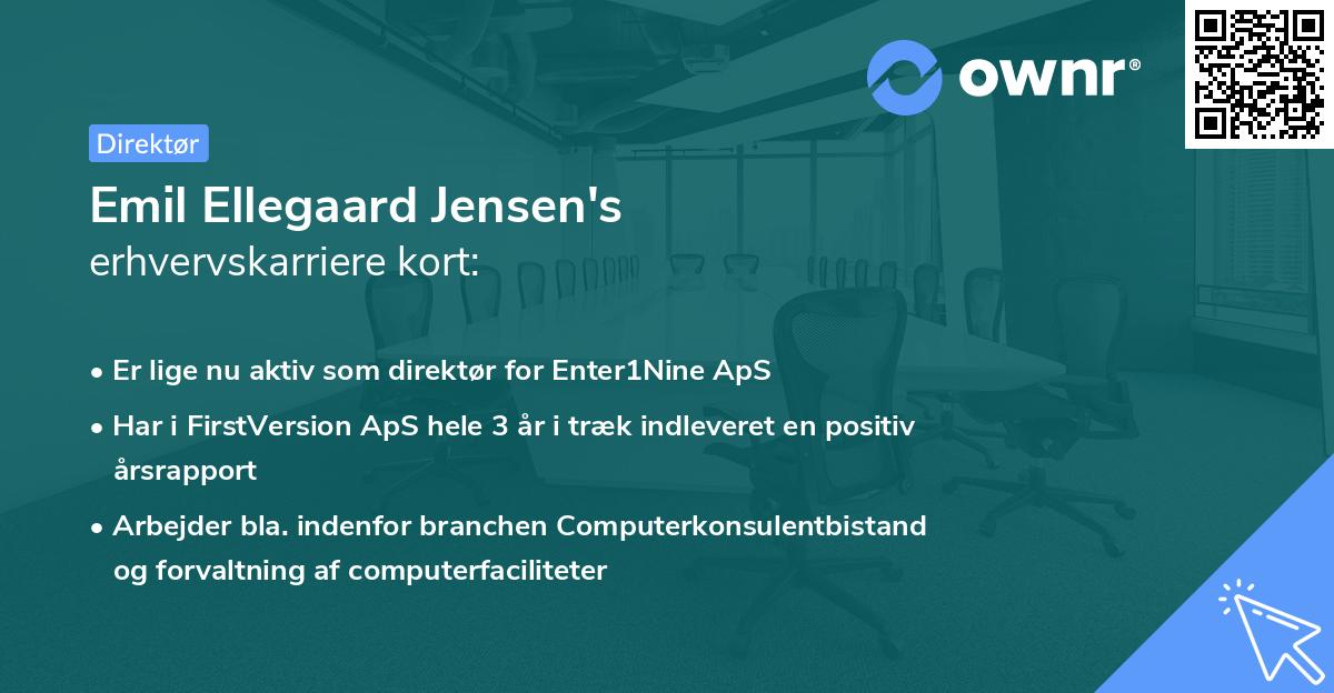 Emil Ellegaard Jensen's erhvervskarriere kort