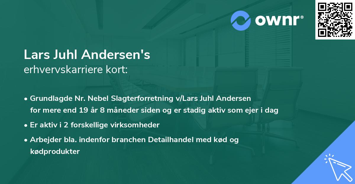 Lars Juhl Andersen's erhvervskarriere kort