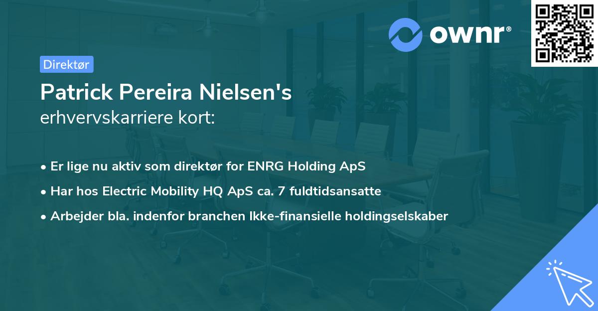 Patrick Pereira Nielsen's erhvervskarriere kort