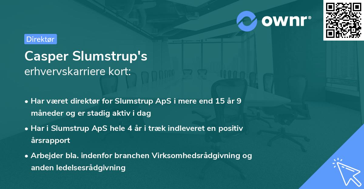 Casper Slumstrup's erhvervskarriere kort