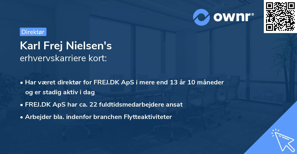 Karl Frej Nielsen's erhvervskarriere kort