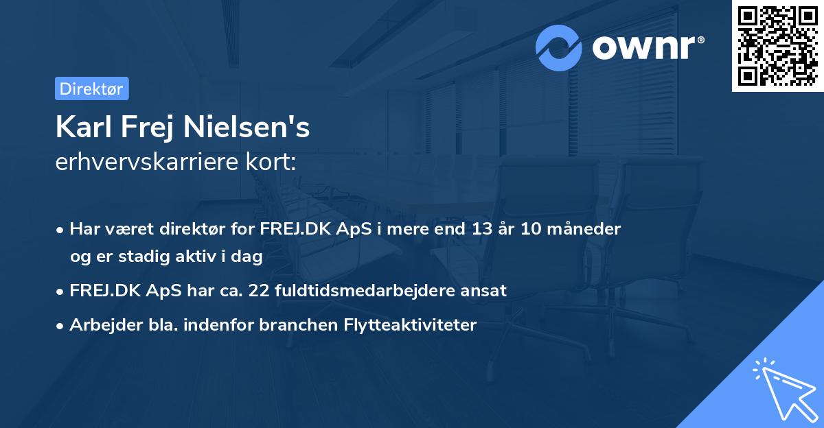Karl Frej Nielsen's erhvervskarriere kort