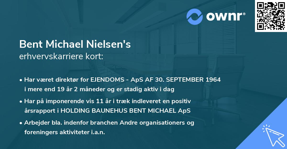 Bent Michael Nielsen's erhvervskarriere kort