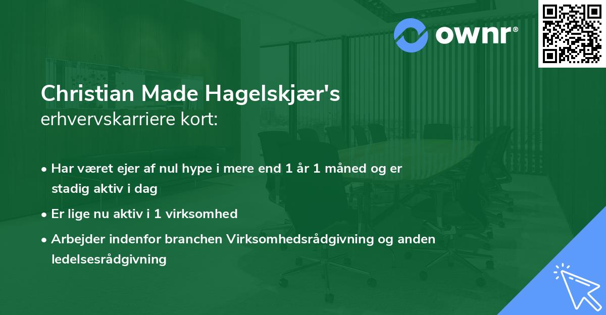 Christian Made Hagelskjær's erhvervskarriere kort